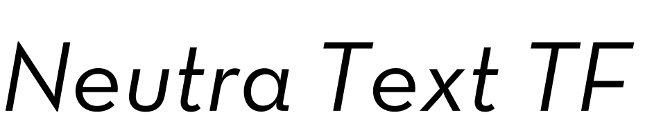 Neutra Text TF Alt Italic Polices Telecharger
